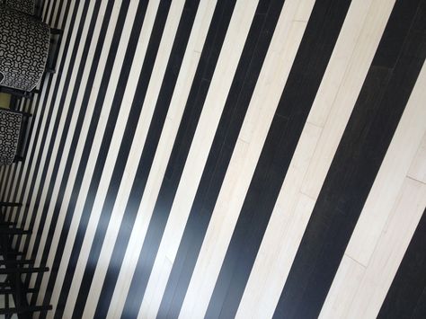 Black and white bamboo flooring. Love the zebra stripes Flooring Black And White, Black And White Flooring, Bar Tile, Restaurant Layout, Floor Tape, White Zebra, Bamboo Flooring, Bathroom Floor Tiles, Black N White