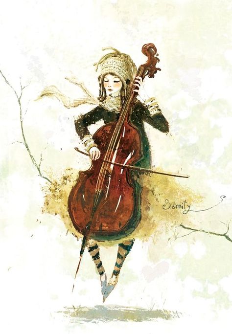 Hello Cello, Types Of Drawing Styles, Cello Art, Cello Music, Music Illustration, Cellos, Musical Art, Brown Art, Draw On Photos