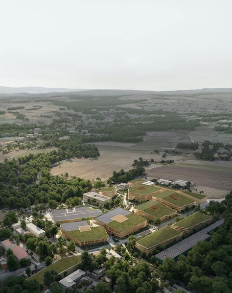 Innovation is the key to 3XN and Itten+Brechbühl's new mass timber campus expansion in Switzerland | News | Archinect Mass Timber, Green Transportation, Timber Structure, Workplace Design, The Locals, The Expanse, Paris Skyline, Switzerland, Key