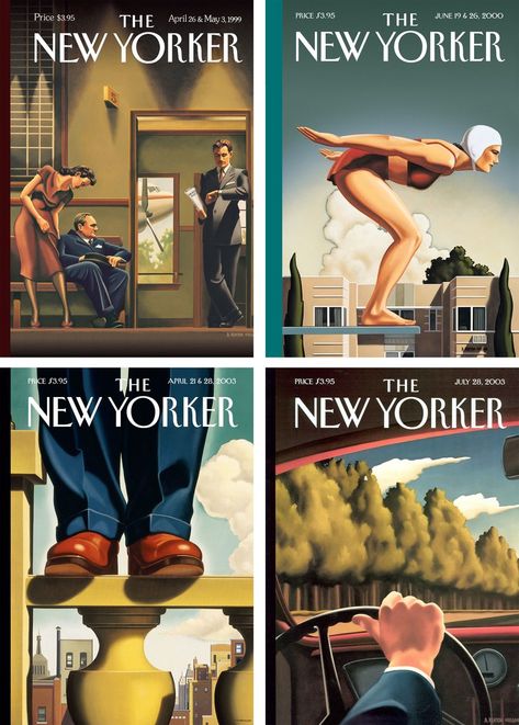 Thomas Hart Benton, Grant Wood, New Yorker Covers, Edward Hopper, Diego Rivera, American Icons, Keep Fit, The New Yorker, Editorial Illustration