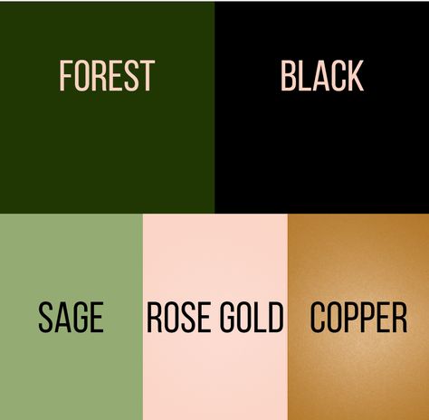 Black Green Color, Farm Marketing, Green Color Scheme, Copper Rose Gold, Green Color Schemes, Copper Rose, Gold Copper, Green Gold, Brown Gold