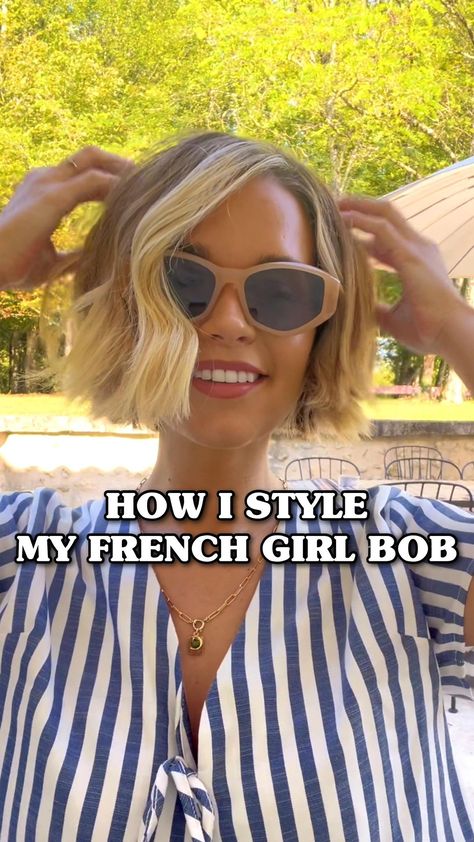 Mathilde Heather | How to style my French girl Bob….i’m using the new @cloudninehair slim iron straightener on the new frictionless revive mode setting. The... | Instagram French Girl Bob, Sienna Miller Bob, Curling Tutorial, Hair Curling Tutorial, French Bob, The Undone, Straighten Iron, Hair Curling, Sienna Miller