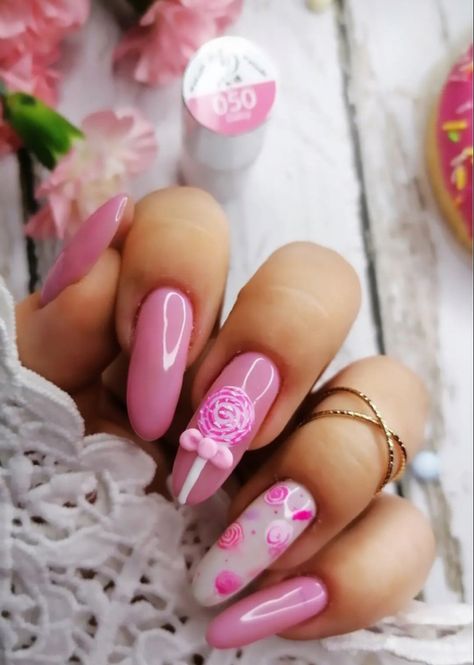 Copy #nails #nailart #nailsofinstagram #u #manicure #beauty #nail #gelnails #nailsoftheday #nailsonfleek #nailstagram #nailsart #nailstyle #instanails #naildesign #acrylicnails #nailsdesign #inspire #naildesigns #love #nailswag #as #nailpolish #nailtech #unhas #gel #nailsnailsnails #nailartist #fashion #gelpolish Lollipop Nails Designs, Lollipop Nails, Pink Lollipop, Beauty Nail, Candy Pink, Nails On Fleek, Pink Candy, Nails Nailart, Nail Artist