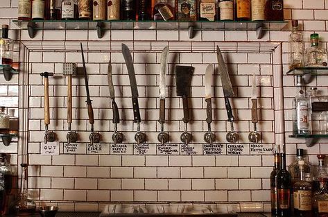 Meat Restaurant Design, Knife Illustration, Butchers Knife, Local Butcher Shop, Knife Wall, Meat Store, Meat Restaurant, Wall Feature, Meat Shop