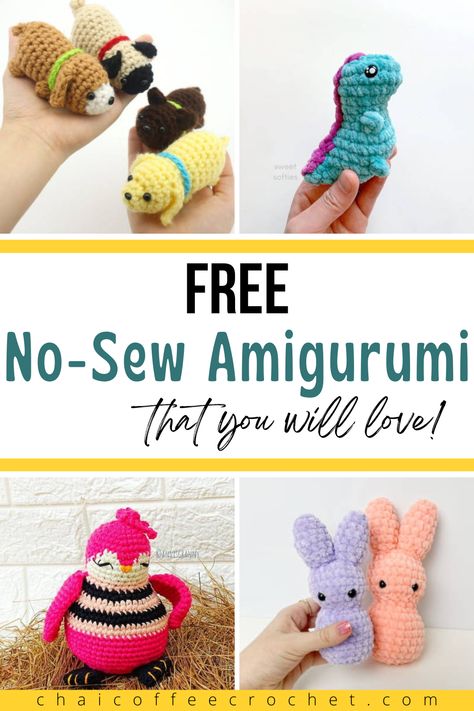 1 Hour Amigurumi, New Sew Amigurumi, New Sew Crochet Patterns, Arigami Crochet Animals, Easy Crochet Projects Amigurumi, Crochet Plush Pattern Free Easy, Crochet 30 Minutes Free Pattern, No Stuffing Amigurumi, Surprise Crochet Pattern