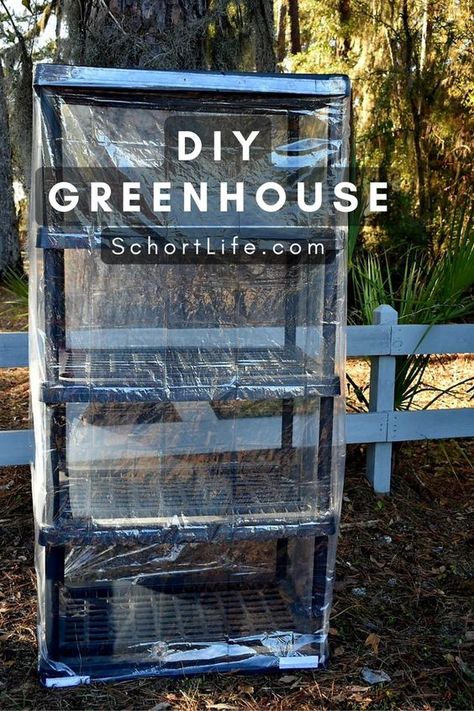 This DIY greenhouse was easy to create and only required a few items. Follow along to learn how to make your own. Diy Small Greenhouse, Make Your Own Kitchen, Diy Mini Greenhouse, Homemade Greenhouse, Cheap Greenhouse, Diy Greenhouse Plans, Greenhouse Cover, Outdoor Greenhouse, Portable Greenhouse