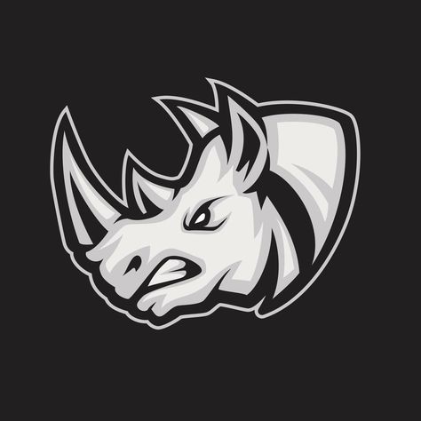 rhino head mascot logo vector Rhinoceros Logo, Rhino Design, Beard Illustration, Rhino Logo, Sports Branding, Mascot Logos, Sport Branding, Sports Logos, Mascot Logo