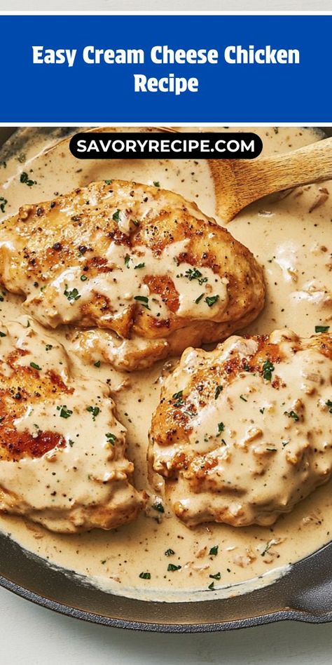 Searching for a quick and light dinner option? The Easy Cream Cheese Chicken Recipe is packed with flavor and can be on your table in no time! It’s a great way to enjoy a healthy meal without the fuss. Remember to save this gem for future dinners! Chicken Cream Cheese Cream Of Chicken, Creamy Healthy Chicken, Dinner Ideas Without Cheese, Cream Cheese Chicken Casserole, Chicken Breast Recipes Cream Cheese, Cream Cheese Sauce For Chicken, Chicken Recipe With Cream Cheese, Cream Cheese Chicken Recipes, Chicken Cream Cheese Recipes