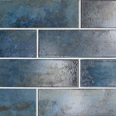 Marza Ceramic Cobalt Blue Subway Tile, Tiles For Wall, Ceramic Subway Tile, Merola Tile, Earthy Brown, Shower Surround, Blue Tiles, Ceramic Floor, Ceramic Wall Tiles