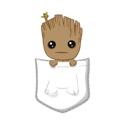 Pocket Groot - Baby Groot - T-Shirt | TeePublic T Shirt Design Template, Tshirt Printing Design, Tumblr Stickers, Disney Sticker, Walt Disney Animation, Baby Groot, Shirt Print Design, Girl Stickers, Cool Stickers