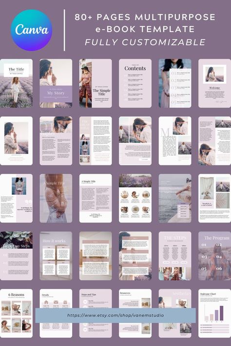 e-Book, Lead Magnet, Opt-in, Freebie, Opt-in Lead Magnet Design, Ebook Template Design, Canva Ebook, Premade Branding, Story Titles, Ebook Template, Canva Tutorial, Book Design Layout, Book Layout