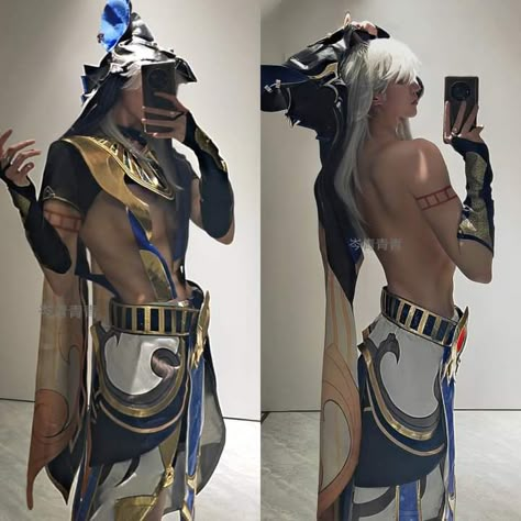 Genshin Impact Cyno Cosplay Genshin Impact, Cyno Cosplay, Genshin Cosplays, Blurry Pics, Genshin Cosplay, Asian Male Model, Male Pose Reference, Blood Art, Camera Shy