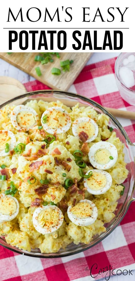 Homemade Potatoe Salad With Eggs, Easy Southern Potato Salad, Potato Salad With Bacon And Egg, What Goes With Potato Salad, Make Ahead Potato Salad, Potato Salad Recipes With Egg, Salad Cobb, Bacon Ranch Potato Salad, Potato Salad With Bacon