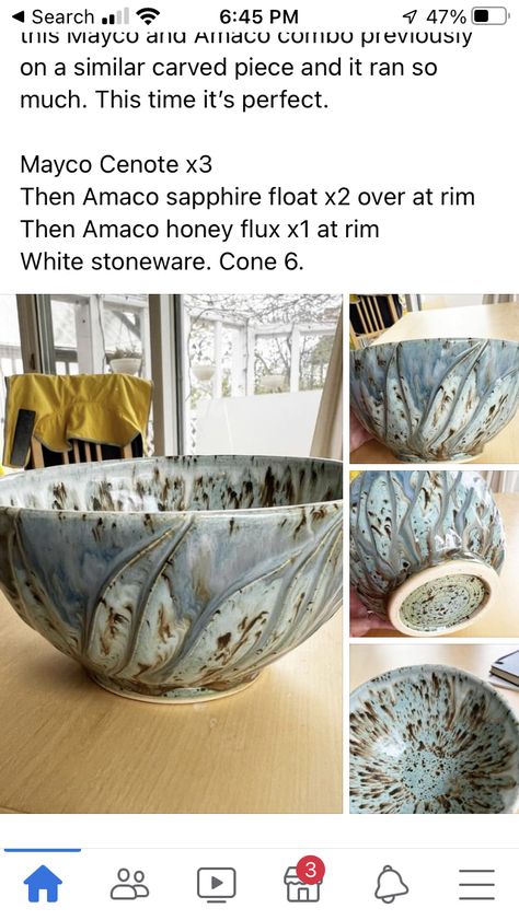 Amaco Tangelo Glaze Combinations, Cenote Glaze Combinations, Mayco Peacock Glaze Combinations, Mayco Combinations, Glaze Patterns, Mayco Glaze, Creative Pottery, Glaze Techniques, Ceramic Creations