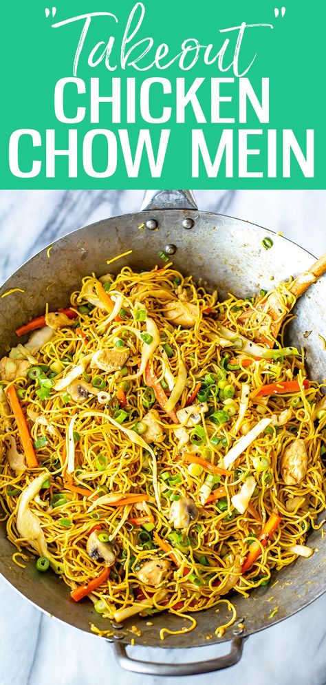 Chicken Chow Mein Healthy Chicken Chow Mein Recipe, Chowmein Recipe Chow Mein, Easy Chicken Chow Mein Recipe, Chicken Chow Mein Recipe Easy, Easy Chicken Chow Mein, Chow Mein Sauce, Chicken Chow Mein Recipe, Easy Stir Fry Recipes, Chow Mein Recipe