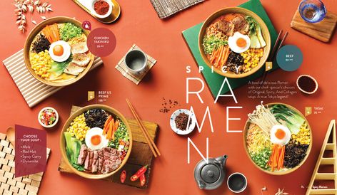 Japanese Menu Design Layout, Japan Menu Design, Japanese Food Magazine, Ramen Menu Design, Japanese Menu Design, Food Magazine Layout, Japanese Food Menu, Recipe Graphic, Menu Design Layout