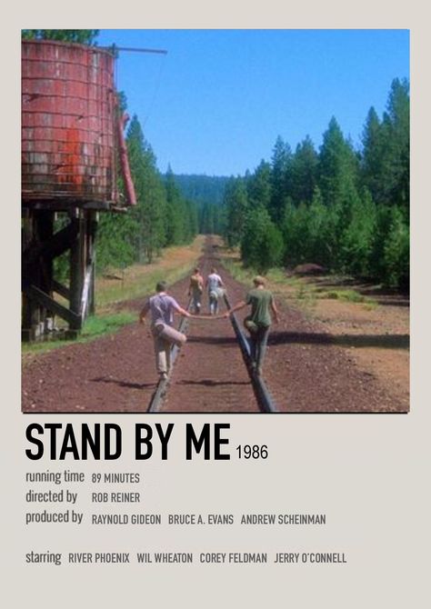 minimalist polaroid movie poster made by me for stand by me Stand By Me Polaroid Poster, Movie Posters Stand By Me, Stand By Me Minimalist Poster, Stand By Me Movie Poster, Stand By Me Poster, Stand By Me Movie, Stand By Me Film, Good Old Movies, Polaroid Movie Poster