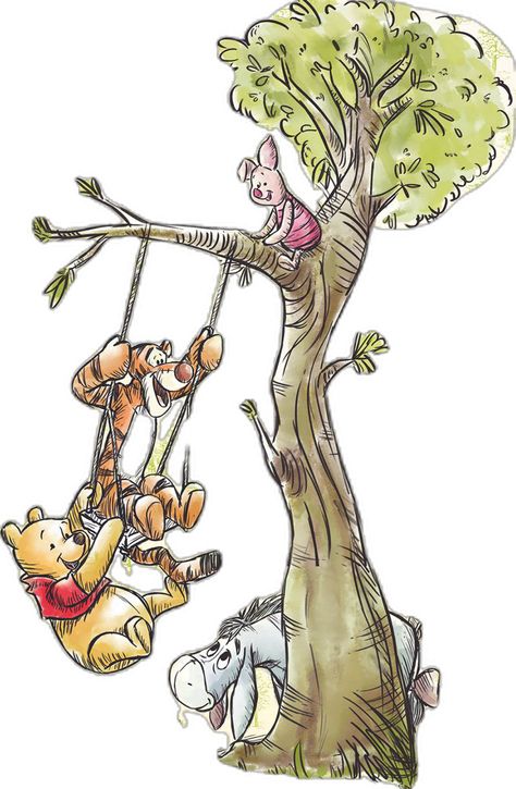 Classic Pooh Images, Winnie The Pooh Animation, Winnie The Pooh Vintage Illustration, Winnie The Pooh Scenes, Classic Winnie The Pooh Images, Traditional Winnie The Pooh, Winnie Pooh Vintage, Winnie The Pooh Reading, Winnie The Pooh Mural