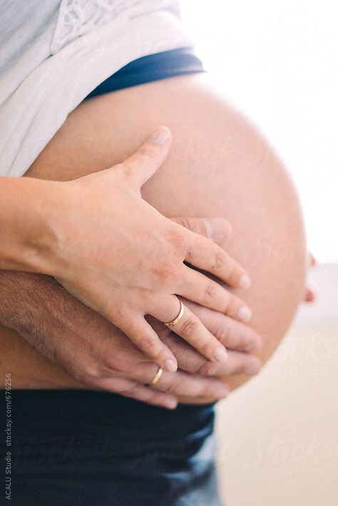 Hands on the belly of a pregnant woman by ACALU Studio Hands On Pregnant Belly, Birth Prep, 1st June, A Pregnant Woman, Prenatal Yoga, Pregnant Couple, Pregnant Woman, Pregnant Belly, Prenatal