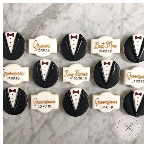 Vanessa on Instagram: “Ringing in the new year with these cookie favours as part of our groomsman proposal boxes. 2019 you will be one of the best years in my…” Groomsmen Proposal Cookies, Will You Be My Groomsmen Cookies, Groomsmen Cookies, Groomsmen Cookies Proposal, Ring Bearer Cookie Proposal, Ring Bearer Cookies, Bridesmaids Proposal Cookies, Bridal Party Cookie Proposal, Will You Be My Bridesmaid Biscuits