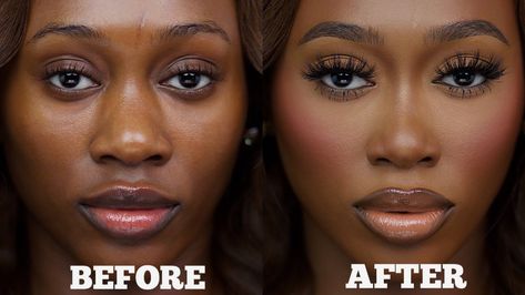 In case you missed it, Ghanaian beauty YouTuber Vanessa Gyimah came out with a new video on her channel. In this video, she experiments with make up, showing you how you can contour to get a nose job without *actually* getting a nose job. How To Make Nose Smaller With Makeup, How To Contour Your Nose For Dark Skin, Eyebrows For Big Nose, Nose Contour On Big Nose, Wide Nose Makeup Looks, Make Nose Smaller Contours, How To Make Big Nose Smaller, How To Couture Nose, Wide Nose Contouring Tutorial