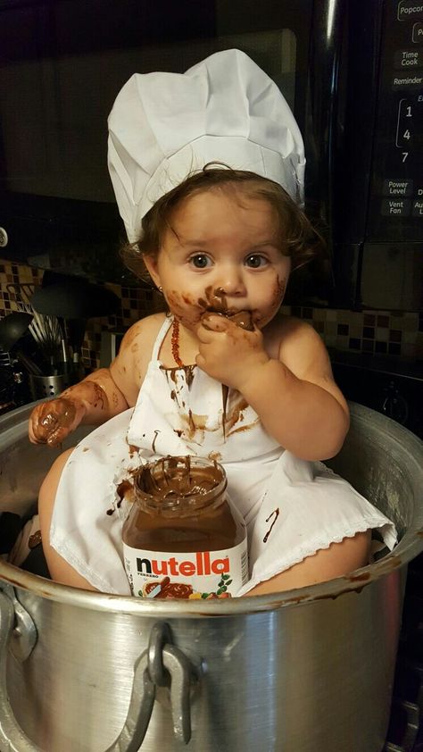 Nutella, Nutella lover, chocolate lover, chocolate Nutella Meme, Nutella Lover, Chocolate Babies, Dessert Photography, Chubby Cheeks, Baby Eating, Baking With Kids, Chocolate Lover, How To Make Chocolate