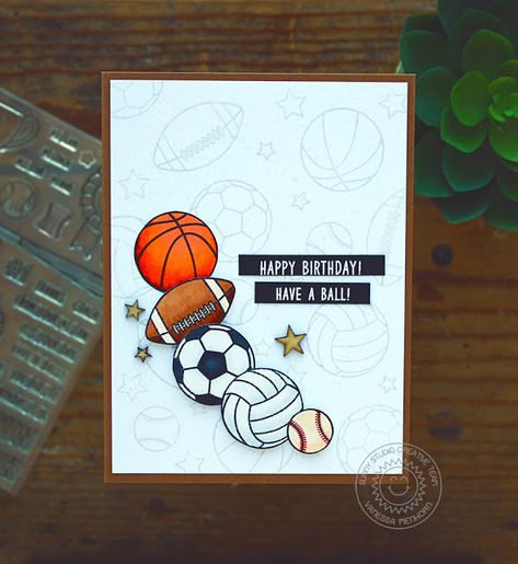 Sports Cards Handmade, Sports Birthday Cards For Men, Handmade Sports Cards, Sport Cards Ideas, Sports Birthday Card, Customer Card, Sports Theme Birthday, Sports Card, Birthday Cards For Boys