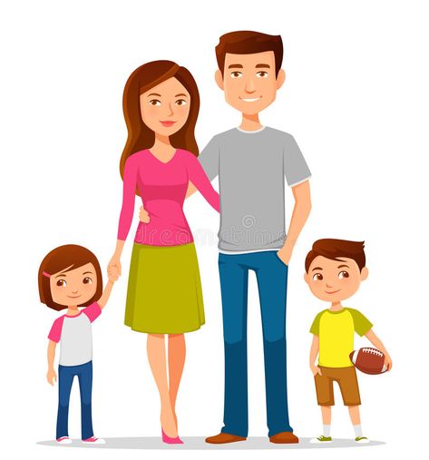 Cartoon family in colorful casual clothes. Cute cartoon family in colorful casua , #affiliate, #colorful, #family, #Cartoon, #casual, #cartoon #ad Family Picture Cartoon, Hugging Friends, Human Avatar, Market Illustration, Cartoon Family, Clothes Illustration, Nuclear Family, Family Drawing, Family Cartoon