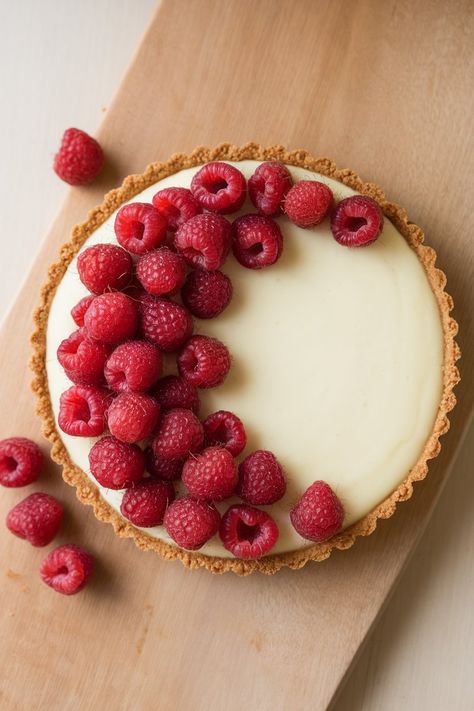 Indulge in the luxurious flavors of **The Ultimate Raspberry White Chocolate Ganache Tart**! This elegant dessert features a rich, creamy ganache paired with vibrant raspberries, creating a stunning balance of sweet and tart. White Chocolate And Raspberry Tart, White Chocolate Raspberry Tart Recipe, White Chocolate Fruit Tart, White Chocolate Tart Recipe, Best Fruit Tart Recipe, Raspberry White Chocolate Tart, Raspberry Frangipane Tart, Raspberry Cream Tart, Dessert That Travels Well