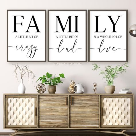 Faster shipping. Better service Ikea Black, Family Room Walls, Living Wall Decor, Family Wall Decor, Family Wall Art, Family Sign, Set Of 3 Prints, Family Wall, Home Decor Signs