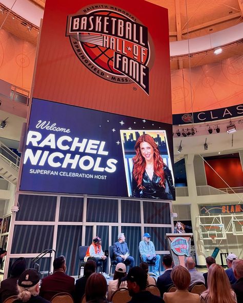 Such a treat to host the @HoopHall’s Superfan inductions, honoring @officialspikelee, Billy Crystal, Jack Nicholson and Alan Horwitz. I love the way the Basketball Hall of Fame is so reflective of all of the special aspects of the game - the NBA just wouldn’t be the NBA without these guys on the sidelines! 📸: @adbphotoinc, Getty, Mark Broussard Basketball Hall Of Fame, Billy Crystal, Rachel Nichols, Jack Nicholson, Hall Of Fame, The Game, Nba, Basketball