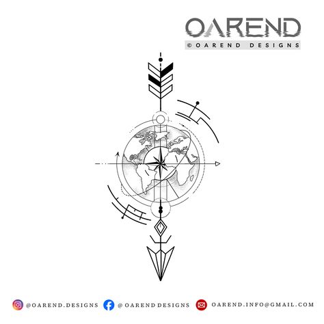 In a world full of possibilities, our latest tattoo design is a tribute to the adventurer in all of us. Featuring a compass, a globe, and a downward arrow, this piece symbolizes the importance of staying grounded while exploring life’s vast horizons. Ready to chart your course? Connect with us today to bring your vision to life! #tattoodesign #compasstattoo #grounded #adventureawaits #inkedjourney #tattoodesign #tattoo #tattoos #tattooed #tattooart #tattooideas #tattoodesign #tattooartist #... Stay The Course Tattoo, Compass Travel Tattoo Design, Compass With Arrow Tattoo, Compas And Arrow Tattoo Designs, Bow And Arrow Compass Tattoo, Arrow Compass Anchor Tattoo Design, Arrow Compass Tattoo, Latest Tattoo Design, Arrow Tattoo