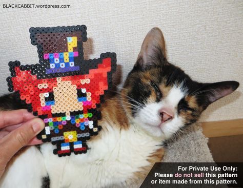 Mad Hatter Perler Beads, Cheshire Cat Perler Beads, Coraline Perler Beads, Fused Beads, Rave Kandi, The Mad Hatter, Beads Collection, Chibi Style, Bead Crochet Patterns