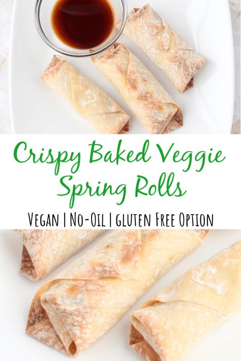 Vegan Egg Rolls, Vegan Spring Rolls, Spring Rolls Recipe, Fresh Recipe, Veggie Spring Rolls, Rice Paper Wrappers, Vegetable Spring Rolls, Dinner Vegan, Vegan Egg