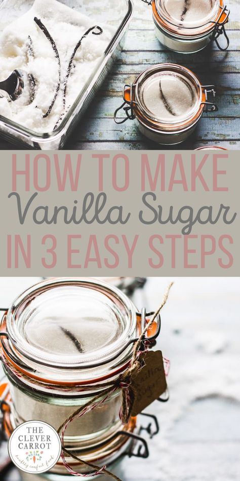 Vanilla Sugar Recipe, Vanilla Bean Recipes, Clever Carrot, Carrots Healthy, Infused Sugar, Homemade Mixes, Vanilla Recipes, Austrian Recipes, Homemade Condiments