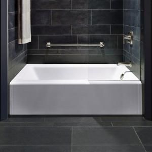 KOHLER, Bellwether 5 ft. Right Drain Soaking Tub in White, K-876-0 at The Home Depot - Mobile Shower Update, Dream Bathtub, Diy Home Decor For Apartments, Shower Combo, Bathroom Makeovers, Refinish Bathtub, Drop In Bathtub, Modern Bathtub, Bathtub Remodel