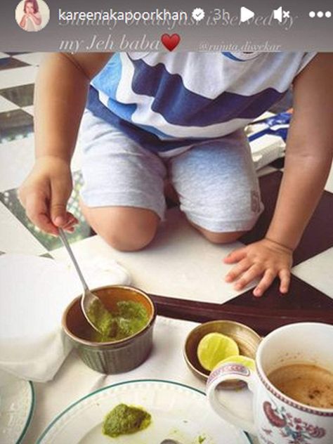 Kareena Kapoor Khan enjoys 'Sunday breakfast' served by her son Jehangir Ali Khan Check more at https://waowfashion.com/2023/04/23/kareena-kapoor-khan-enjoys-sunday-breakfast-served-by-her-son-jehangir-ali-khan/ Taimur Ali Khan, Rhea Kapoor, Diljit Dosanjh, Green Chutney, Sunday Breakfast, Kareena Kapoor Khan, Ali Khan, Kareena Kapoor, Proud Mom