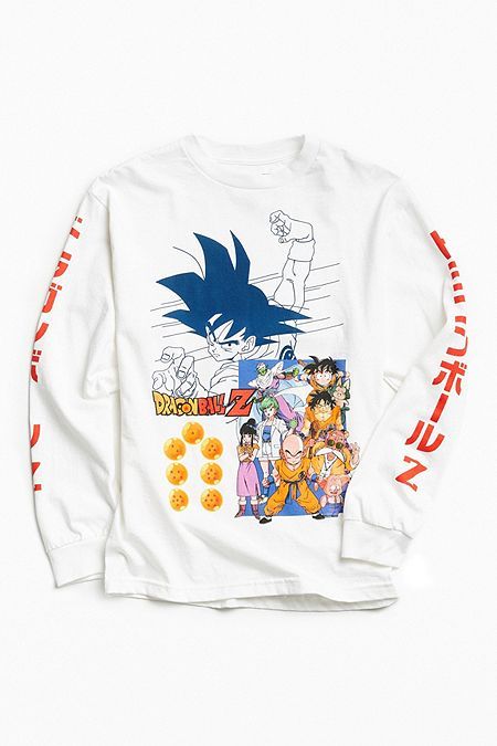 Dragon Ball Z Goku Long Sleeve Tee Best Streetwear Brands, Dragon Ball Z Goku, Funny T Shirt Sayings, Streetwear T Shirts, Men's Graphic Tees, Art Jeans, Cartoon Shirts, Streetwear Hip Hop, Urban Clothing