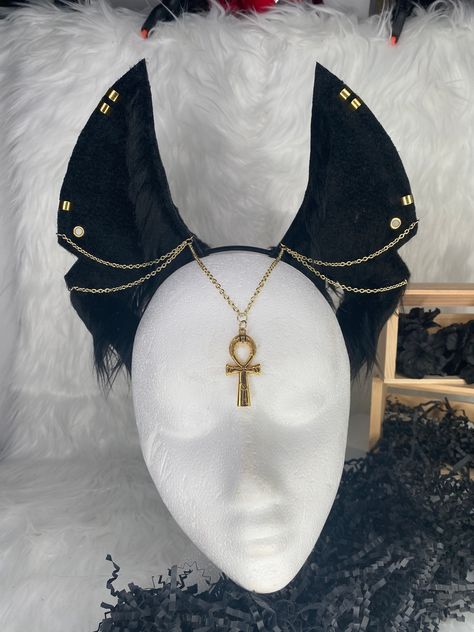 Anubis. https://www.etsy.com/shop/baronessvontcosplays Fantasy Costume Accessories With Adjustable Cat Ears, Halloween Fantasy Cat Ears Costume Accessories, Anubis Ears, Punk Cat Ears Costume Accessories For Cosplay, Novelty Cat Ears Headband For Cosplay, String Bikinis, Pet, Etsy Shop