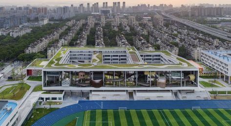 Among China's Amorphous State-Run Schools, New Campus Wins World Building of the Year for ‘Blurring inside and outside’ Newark Liberty International Airport, World Architecture Festival, World Building, Lectures Hall, National Stadium, Study Areas, Inside And Outside, Property Marketing, Ningbo