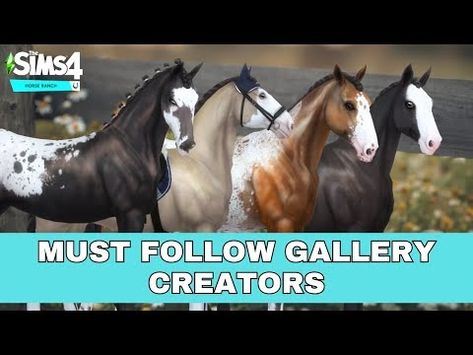 10 Sims 4 Horse Gallery Creators you must follow! - YouTube Horses Sims 4, Sims 4 Horse Stable, Sims 4 Pet Cc, Sims 4 Horse Cc, Sims 4 Pets Mod, Sims 4 Horse Ranch, Mods Ts4, Sims Pets, Sims 4 Cas Mods