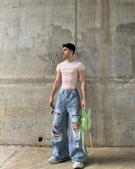 All Posts • Instagram Small Top Big Pants, Aesthetic Male Outfits, Men Aesthetic Outfits, Techno Outfit, Big Pants, Gay Outfit, Streetwear Male, Mens Trendy Outfits, Men Stylish Dress