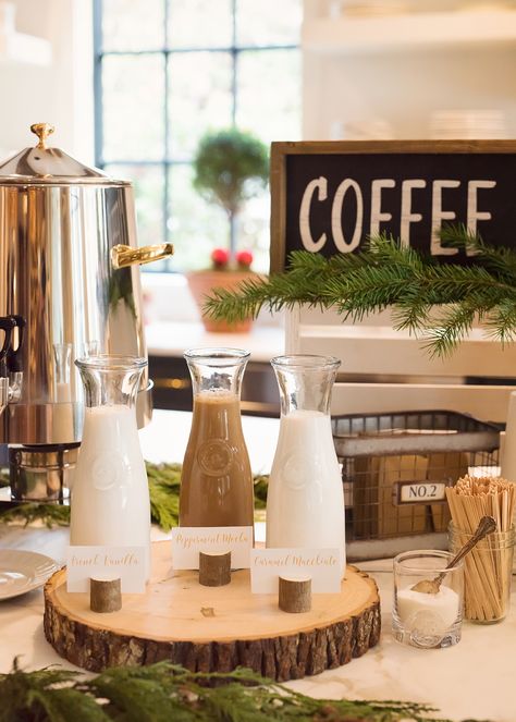 Coffee Bar Ideas Event, Brunch Coffee Bar, Birthday Party Coffee Bar, Event Coffee Bar, Coffee Bar For Event, Coffee Bar Event, Coffee Birthday, Wedding Hot Cocoa Bar, Coffee Birthday Party