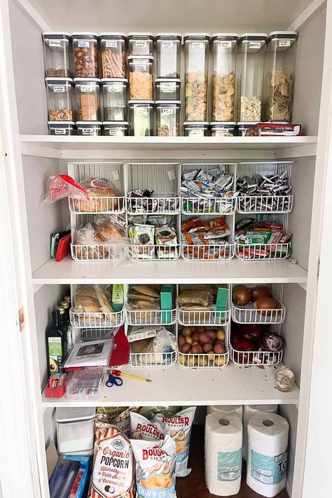 Pantry, Kitchen, Food Organization Organize My Pantry, Organization Containers, Storing Onions, Pantry Door Organizer, Food Organization, Kitchen And Pantry, Pantry Containers, Organized Pantry, Pantry Kitchen