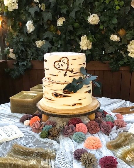 Birch Bark Wedding cake Bark Wedding Cake, Bark Cake, Birch Bark, Wedding Cake, Wedding Cakes, Cake