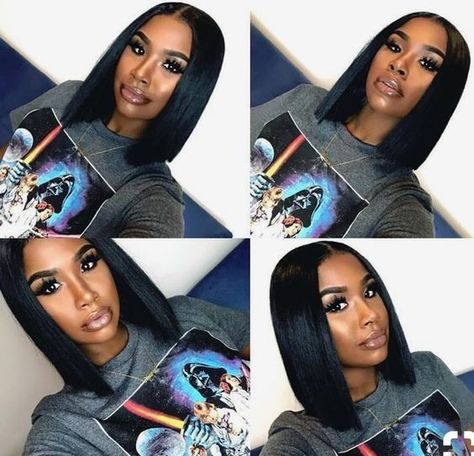 US $61.14 - 103.06 / piece Short Bob Cut Human Lace Front Wigs Pre Plucked Bob Cut Wigs, Glueless Wigs, Pelo Afro, Brazilian Remy Hair, Straight Lace Front Wigs, Short Black Hairstyles, Short Bob Wigs, Looks Black, Short Hair With Bangs