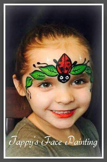 Barbara Breitung ladybug design Ladybug Face Paint, Face Painting Tips, Homemade Face Paints, Girl Face Painting, Face Paints, Face Painting Easy, Kids Face Paint, Face Paintings, Face Painting Halloween