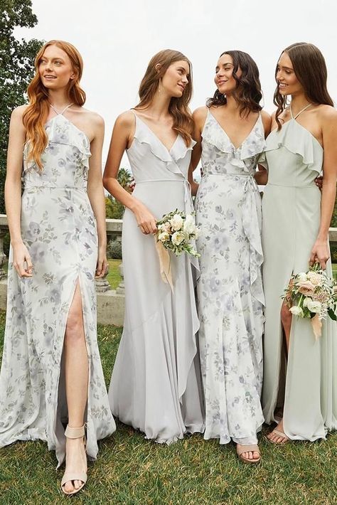 18 Most Beautiful Floral Bridesmaid Dresses ❤ floral bridesmaid dresses country pale long jennyyoonyc ❤ #weddingdresses Dresses For 2022, Patterned Bridesmaid, Best Bridesmaid Dresses, Mix Match Bridesmaids, Patterned Bridesmaid Dresses, Popular Bridesmaid Dresses, Spring Bridesmaid Dresses, Jenny Yoo Bridesmaid, Bridesmaid Dresses Uk