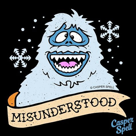 love Bumble, the Abominable Snow Monster from Rankin/Bass, Rudolph the Red-Nosed Reindeer. I believe he was originally designed by Paul Coker, Jr. Fan Art by Casper Spell Bumble Snow Monster, Bumble Rudolph, Casper Spell, Friendsgiving Shirts, Christmas Goals, Winter Windows, Monster Svg, Magick Art, Easy Christmas Drawings