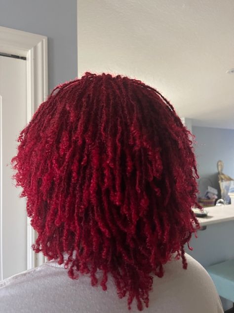 Dye Sisterlocks, Sister Locs Dyed, Colored Micro Locs, Pink Sisterlocks, Pink Microlocs, Red Microlocs, Red Sisterlocks, Dyed Sisterlocks, Dyed Microlocs